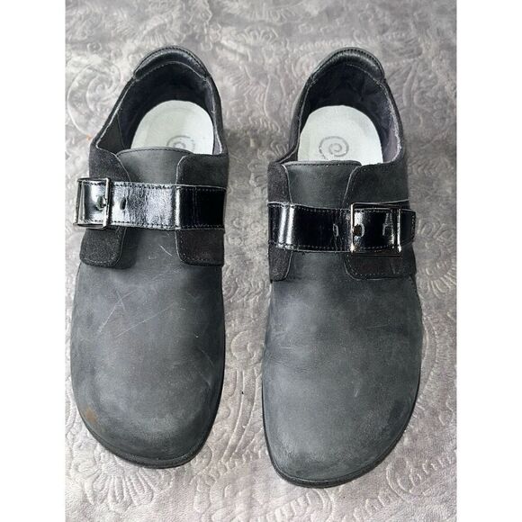 Naot BlackComfort Loafer Shoe Size 38 Leather Slip on Tane Buckle Detail - Picture 3 of 9